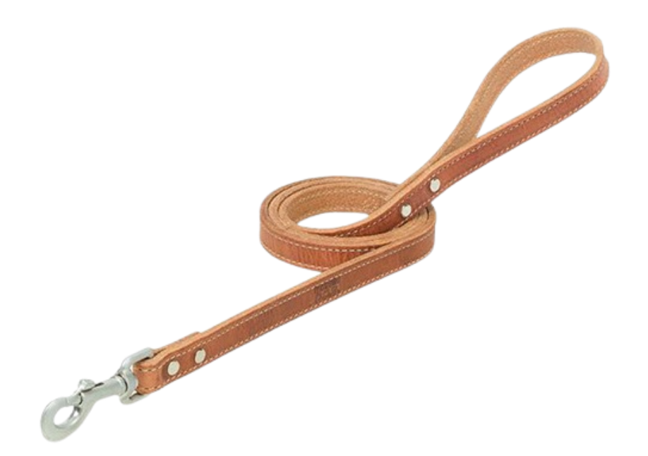 Heavyweight buttered Hermann Oak® harness leather stands the test of time, making it the trusted choice for your dog’s leash. Wheat stitching and aluminum-finished hardware complement the strength of these dog leashes for unparalleled quality.  Choose 4' or 6' length. Available at our Smyrna, TN shop just outside Nashville.     