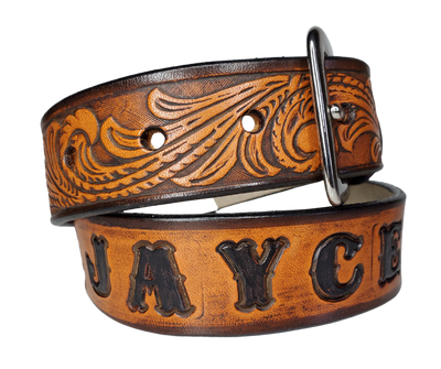 The "Rustler" design is one of our best sellers. But we've added a Classic Western 3 piece buckle set in Antique Nickel that looks great on plain 1 1/2" Black or Brown belt. An easy to wear shape that's not too big, measures approx. 3 7/8" wide by 2 1/2" tall. Belt is made from a single strip of leather in our shop in Smyrna, TN. Buckle is Imported. Available in our shop just outside Nashville in Smyrna, TN as well as online.