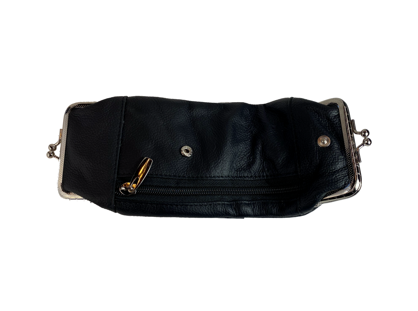 This is a versatile case, it has 2 pockets with clasp closures, plus a zippered hidden pocket. Great for lots of stuff in a small compact case. Choose solid Black or Earth tones. Since we buy these assorted we will send whichever browns we have in stock.