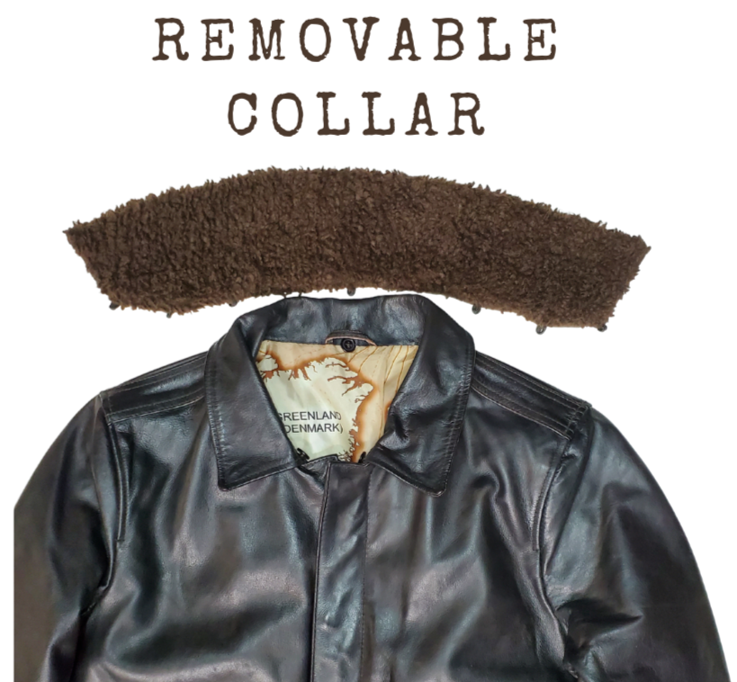 Soft Naked Buffalo Leather WW2 Bomber Jacket. Removable faux shearling collar Polyester and satin lining Two inside zipper pockets Two drop down pockets Two side hand pockets Front closure with snaps and main zipper Lifetime Warranty on Hardware Clean by Leather Specialist. Available at our Smyrna, TN shop just outside of Nashville.